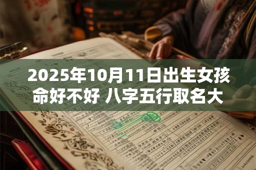 2025年10月11日出生女孩命好不好 八字五行取名大全