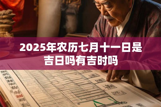 2025年农历七月十一日是吉日吗有吉时吗