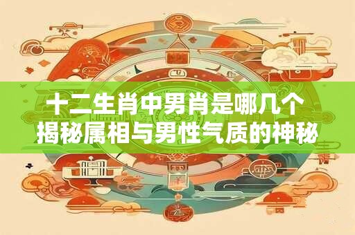 十二生肖中男肖是哪几个 揭秘属相与男性气质的神秘联系