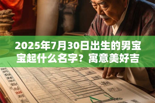 2025年7月30日出生的男宝宝起什么名字？寓意美好吉利