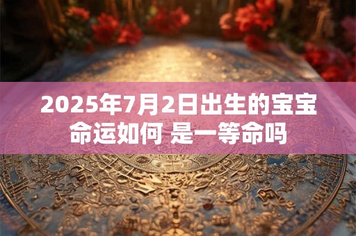 2025年7月2日出生的宝宝命运如何 是一等命吗 2025年7月2日出生的宝宝命运如何 是一等命吗