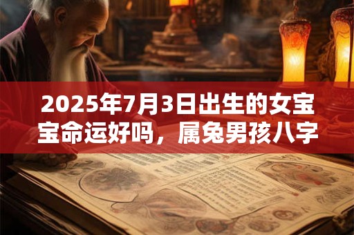 2025年7月3日出生的女宝宝命运好吗，属兔男孩八字命运查询