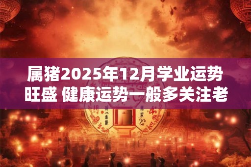 属猪2025年12月学业运势旺盛 健康运势一般多关注老年人 属猪2025年12月学业运势旺盛 健康运势一般多关注老年人