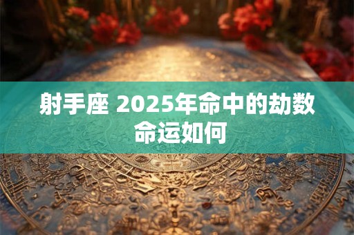 射手座 2025年命中的劫数 命运如何