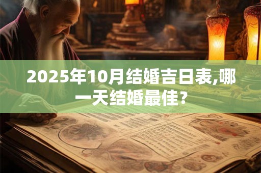 2025年10月结婚吉日表,哪一天结婚最佳？