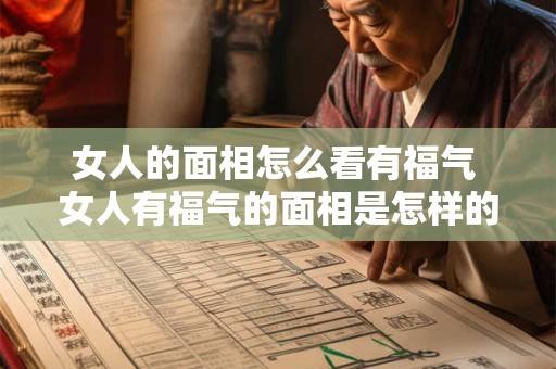 女人的面相怎么看有福气 女人有福气的面相是怎样的
