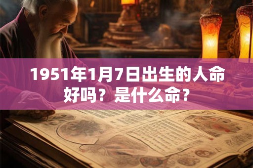 1951年1月7日出生的人命好吗？是什么命？