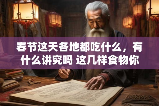 春节这天各地都吃什么，有什么讲究吗 这几样食物你吃过吗