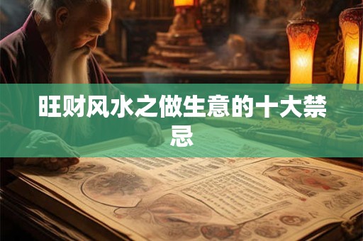 旺财风水之做生意的十大禁忌