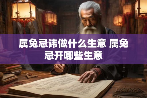 属兔忌讳做什么生意 属兔忌开哪些生意