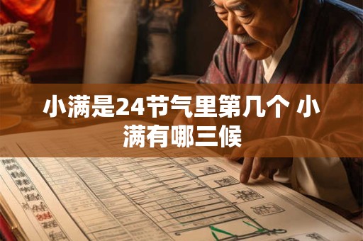 小满是24节气里第几个 小满有哪三候