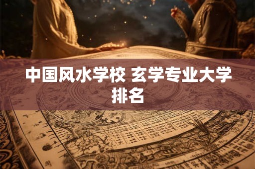 中国风水学校 玄学专业大学排名