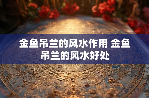 金鱼吊兰的风水作用 金鱼吊兰的风水好处