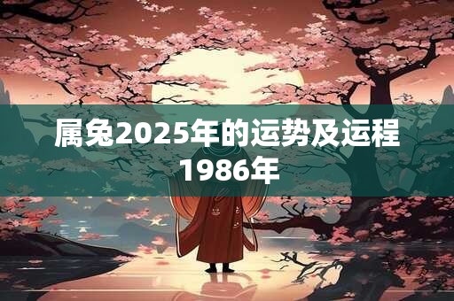 属兔2025年的运势及运程1986年