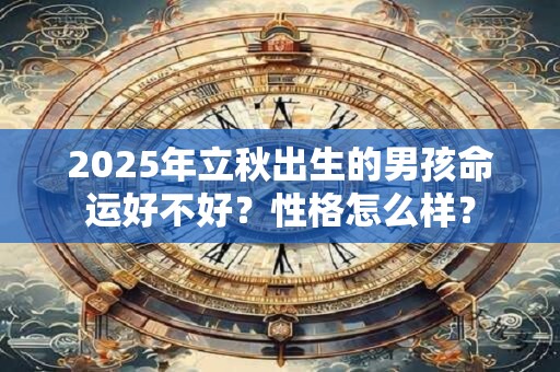 2025年立秋出生的男孩命运好不好？性格怎么样？