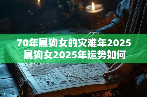 70年属狗女的灾难年2025 属狗女2025年运势如何