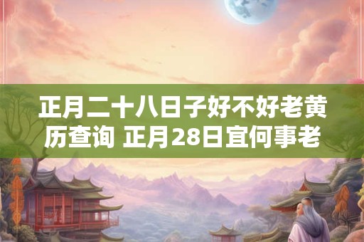 正月二十八日子好不好老黄历查询 正月28日宜何事老黄历查询