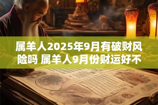 属羊人2025年9月有破财风险吗 属羊人9月份财运好不好 属羊人2025年9月有破财风险吗 属羊人9月份财运好不好
