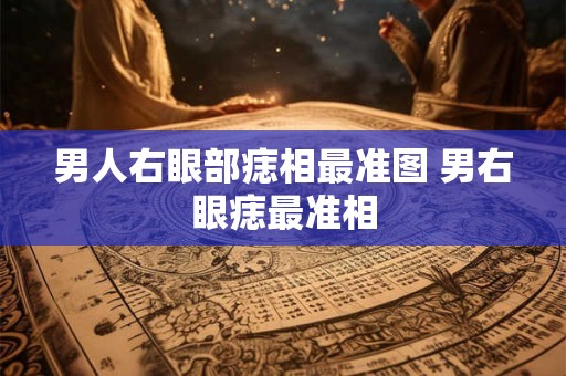 男人右眼部痣相最准图 男右眼痣最准相