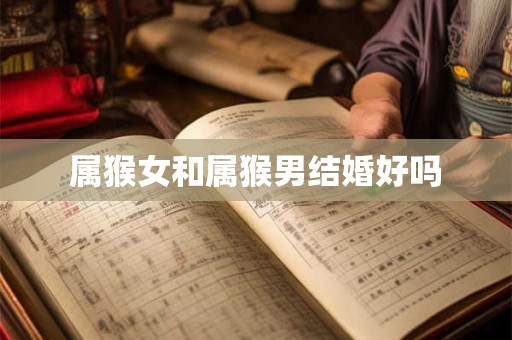 属猴女和属猴男结婚好吗