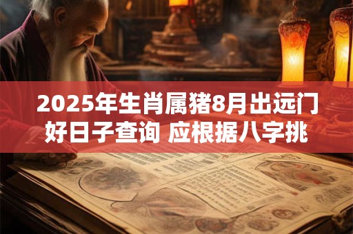 2025年生肖属猪8月出远门好日子查询 应根据八字挑选