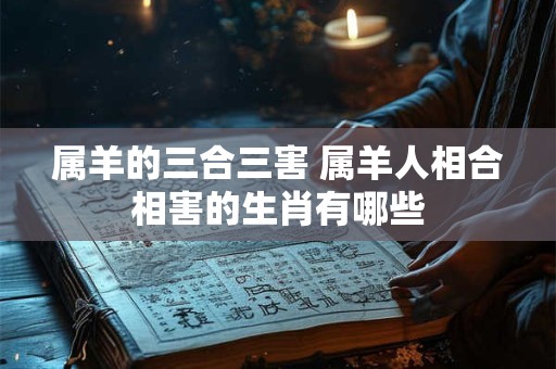 属羊的三合三害 属羊人相合相害的生肖有哪些