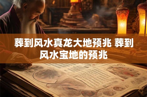 葬到风水真龙大地预兆 葬到风水宝地的预兆