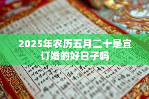 2025年农历五月二十是宜订婚的好日子吗
