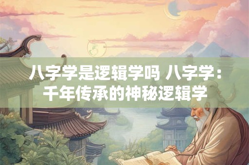 八字学是逻辑学吗 八字学：千年传承的神秘逻辑学