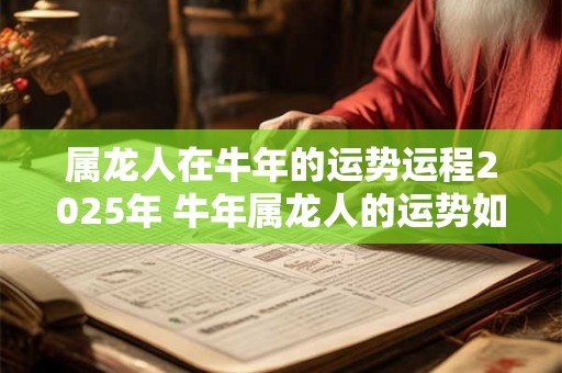 属龙人在牛年的运势运程2025年 牛年属龙人的运势如何