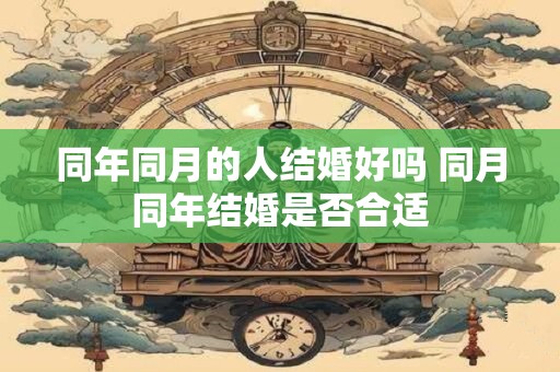 同年同月的人结婚好吗 同月同年结婚是否合适 同年同月的人结婚好吗 同月同年结婚是否合适
