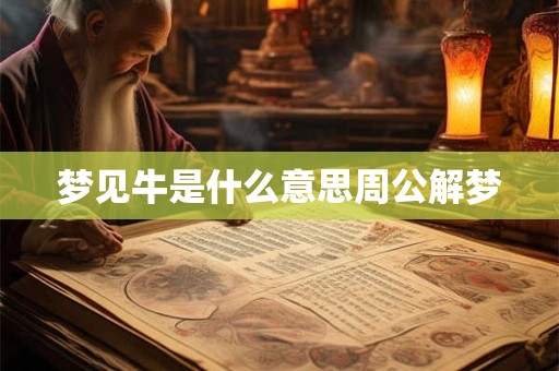 梦见牛是什么意思周公解梦