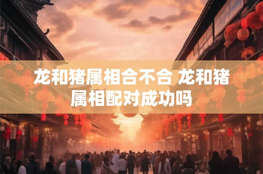 龙和猪属相合不合 龙和猪属相配对成功吗