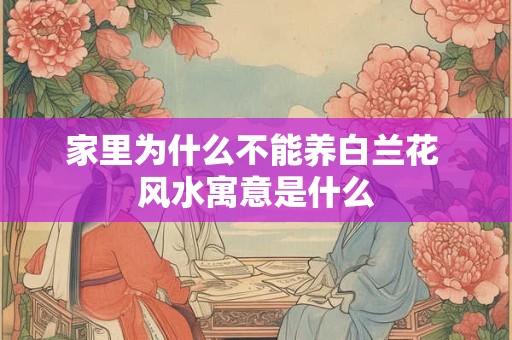家里为什么不能养白兰花 风水寓意是什么