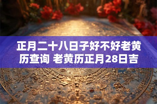 正月二十八日子好不好老黄历查询 老黄历正月28日吉凶如何