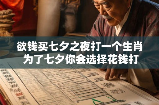 欲钱买七夕之夜打一个生肖 为了七夕你会选择花钱打哪个生肖