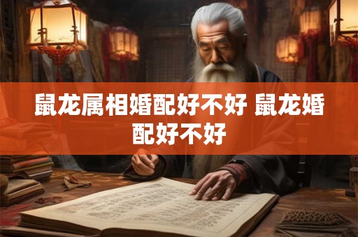 鼠龙属相婚配好不好 鼠龙婚配好不好