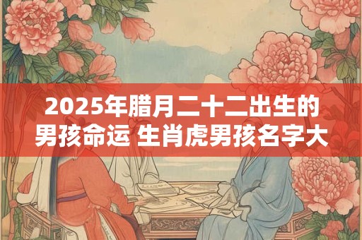 2025年腊月二十二出生的男孩命运 生肖虎男孩名字大全