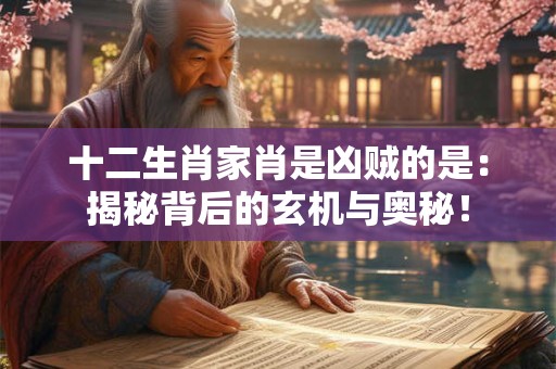 十二生肖家肖是凶贼的是：揭秘背后的玄机与奥秘！