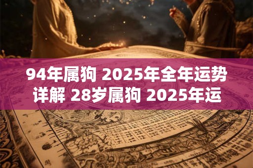 94年属狗 2025年全年运势详解 28岁属狗 2025年运势如何