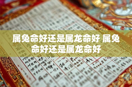 属兔命好还是属龙命好 属兔命好还是属龙命好