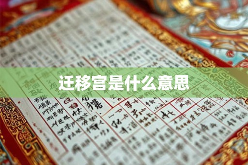 迁移宫是什么意思