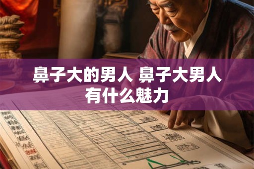 鼻子大的男人 鼻子大男人有什么魅力