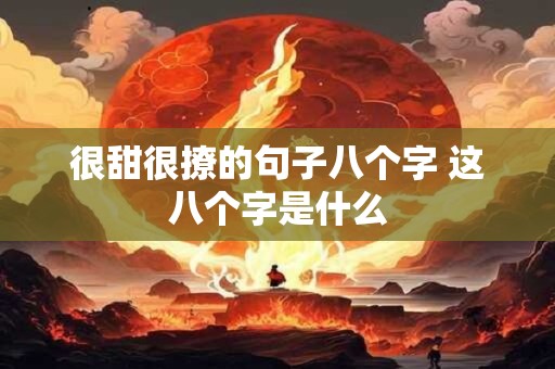很甜很撩的句子八个字 这八个字是什么