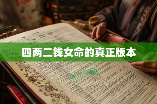 四两二钱女命的真正版本