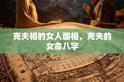 克夫相的女人面相，克夫的女命八字