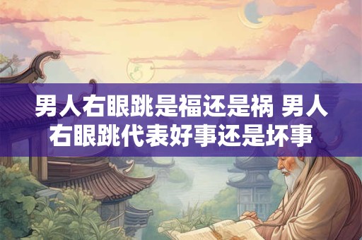 男人右眼跳是福还是祸 男人右眼跳代表好事还是坏事