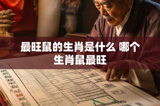最旺鼠的生肖是什么 哪个生肖鼠最旺