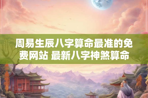 周易生辰八字算命最准的免费网站 最新八字神煞算命