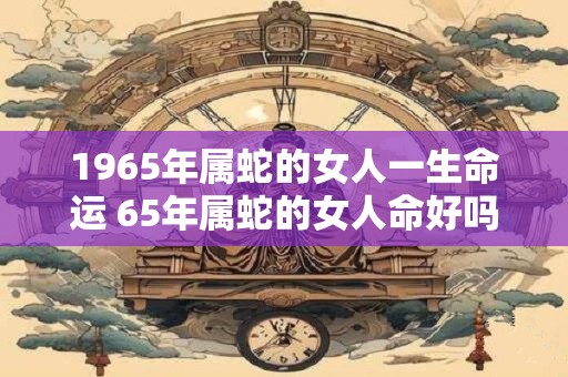 1965年属蛇的女人一生命运 65年属蛇的女人命好吗